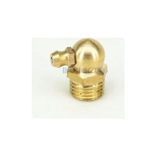 LOT 10 M14 x 1.5mm Metric male 90 degrees Brass Grease Zerk Nipple Fitting For grease gun