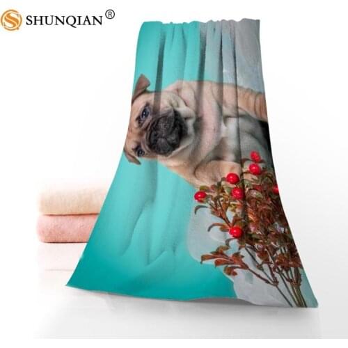 Custom 35x75cm 70x140cm Towels Facecloth Bath Towel Animal dog Microfiber Washcloth Quick drying Sports Towel