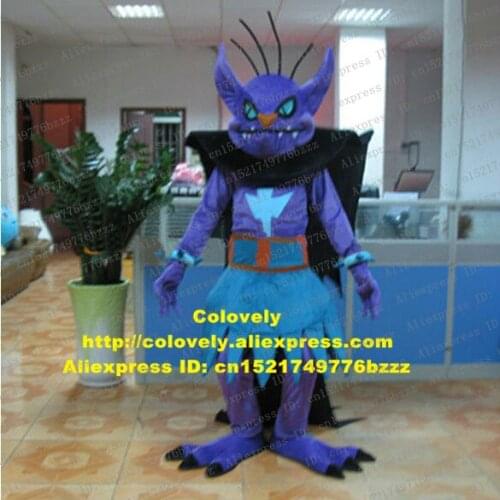Scared Purple Ghost Apparition Specter Evil Spirit Demon Bogy Devil Fiend Mascot Costume With Blue Eyes Brown Nose No.6461 FS