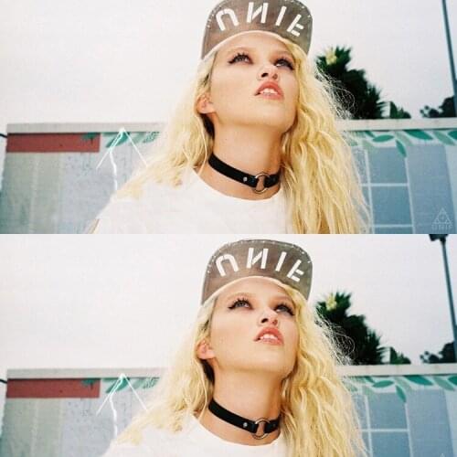 Sexy Fashion Harajuku handmade leather Choker Necklace belt Hot Dark O-round punk Rock Collar Goth party torques 4 pieces lot