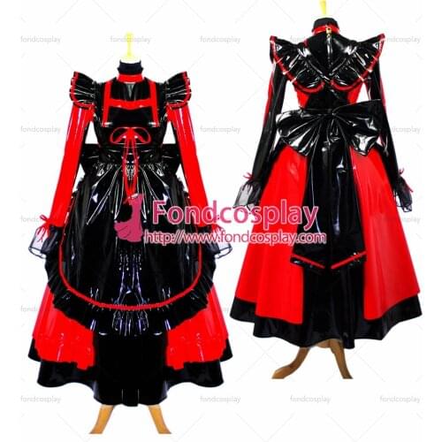 Sexy Sissy Maid Pvc Dress Lockable Uniform Cosplay Costume Custom-made[CK792]
