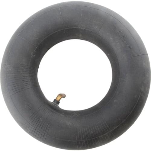 100%Brand New 3.00-4 Black Rubber Tire Inner Tube Bent Valve Stem for 3.00-4 Tube Good Air Tightness Strong Aging Resistance