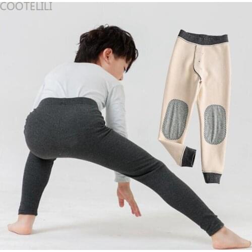 COOTELILI Warm Fleece Boys Pajamas Winter Children Velvet Pant Boys Clothes Autumn Winter Thicken Kids Sleepwear Pants