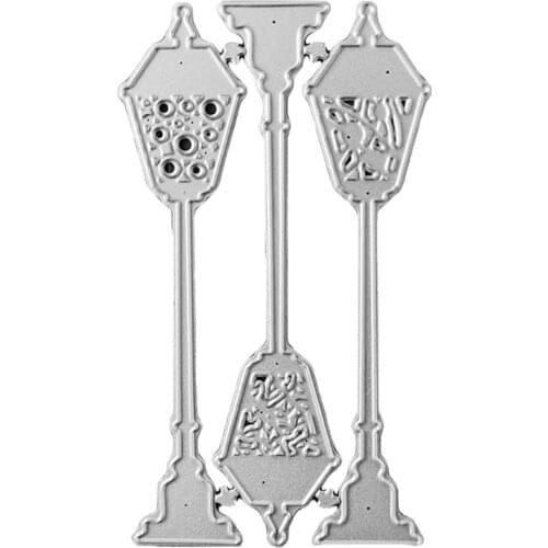 Street Lamp Metal Cutting Dies Stencil Scrapbooking DIY Album Stamp Paper Card Embossing Decoration