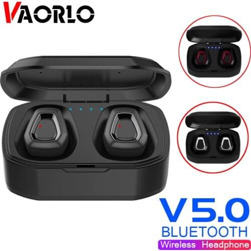 VAORLO NEW A7 TWS Bluetooth 5.0 Earphones Headphones Stereo Bass Wireless Headset Earbuds With Mic Charging Box For Mobile Phone