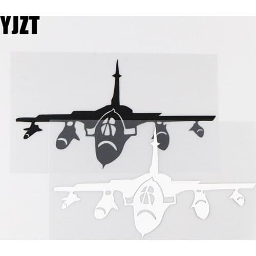 YJZT 15.6X8.6CM Personalized Car Sticker Airplane Flying Vinyl Decal Black / Silver 10A-0001