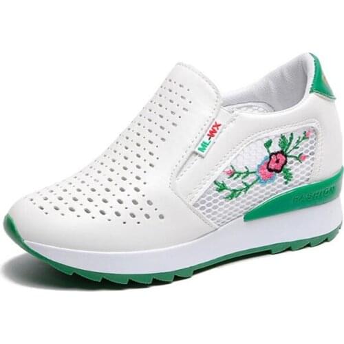 New womens single shoes fashion leather surface breathable thick sole increased lightness and comfort casual shoes women