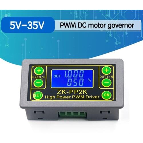 ZK-PP2K PWM DC 3.3~30V 12V 24V Motor Speed Controller regulator 8A 150W Adjustable LED Dimmer Pulse Frequency Duty Ratio