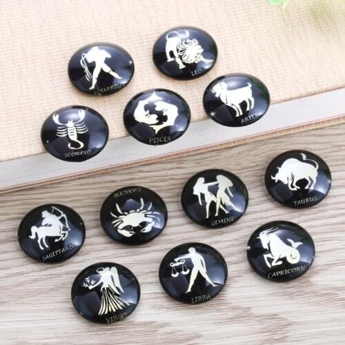 10-50PCS high-quality mix glass cabochons Round 12MM-25MM DIY Jewelry Accessory For Bracelet earrings necklace Bases Settings