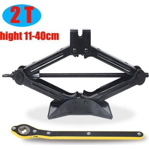 2 Ton Foldable Car Jack Hand-operated Horizontal Type 2 Ton Tire Installation Wrench Kit Auto Floor lift