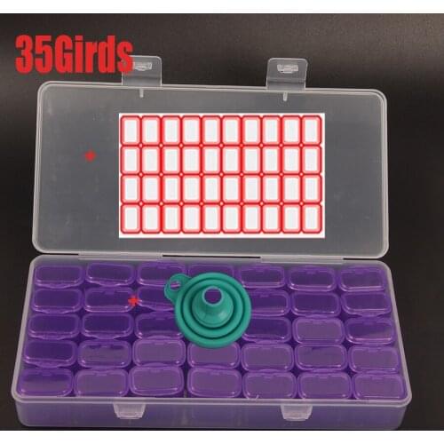 35/64Pcs New Plastic Diamond Painting Accessories Bottles Container Storage Box Diamant Painting Holder Daimond painting Box