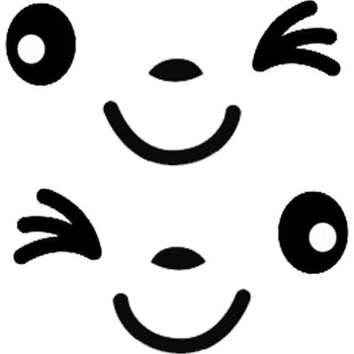 Black Smile Face Design 3D Decal Decoration Sticker for Car Side Mirror Rearview For mersedes ml w212 w210 w205 trim e w212 N