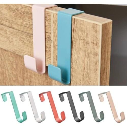 6Pcs Kitchen Cabinet Door Back Hook Towels Clothes Kitchen Bathroom Accesories Storage Hanger Hook Back Door Holder 5KG