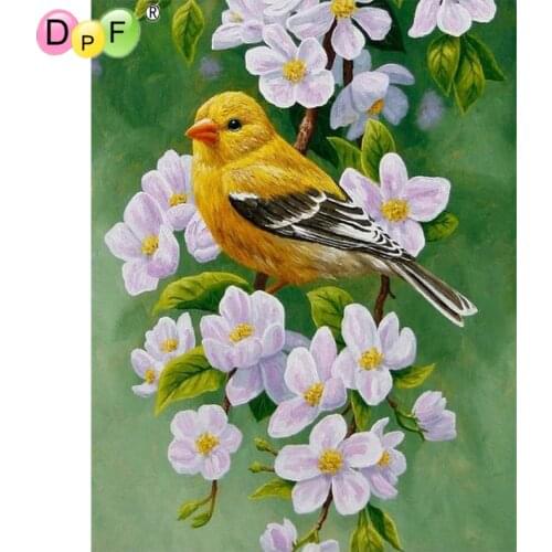 DPF Diamond embroidery Flowers and birds Diamond Painting Cross Stitch Needlework home decor crafts a gift diamond Mosaic kits