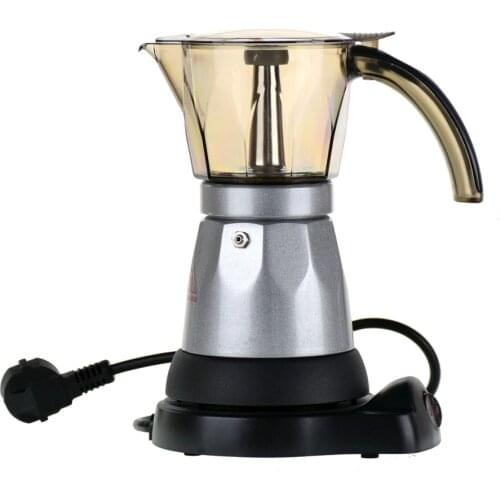 Aluminum Electric heating Coffee Mocha Pot Coffee machine maker Coffee Pot for Kitchen