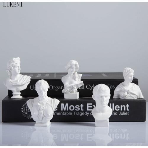 White David Head Portraits Greek Mythology Figurine Mini Plaster Bust Statue Gypsum Drawing Practice Crafts Famous Sculpture