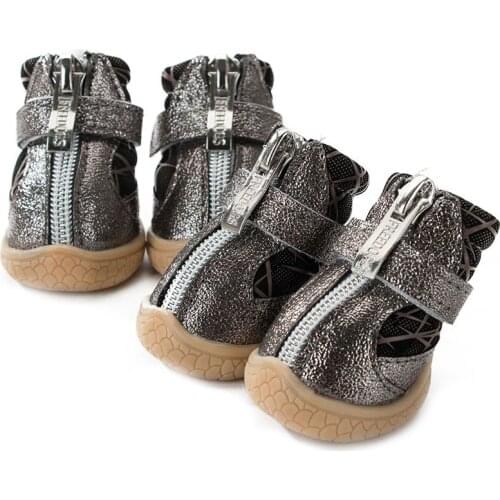 4Pcs/set Dog Boots Waterproof Shoes Anti-Slip Sole Puppy Shoes Winter Warm Pet Paw Protector For Small Puppies Footwear Cachorro