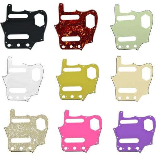 Black 3 Ply 10 Hole American Vintage Fender Jaguar Guitar Pickguard with Screws Jaguar Scratch Plate Guitar Accessories