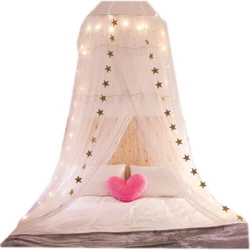 Kids Summer Mosquito Net Hung DomeGlowing Stars For Double Bed Mesh Fabric Curtain Bedding Dome Tent Bedroom Baby Adults