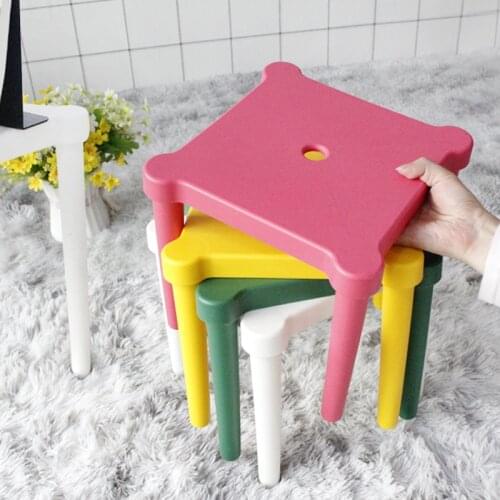Детский стул табурет кухонный Economical Plastic Non-slip Stool Low Stools Square Childrens Chair Set For Household Furniture