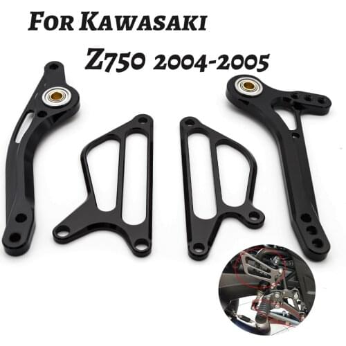 For Kawasaki Z750 Z 750 2004-2006 Aluminum Motorcycle Rearset Footrest Footpeg Brake Gear Shift Shifter Lever + Wing