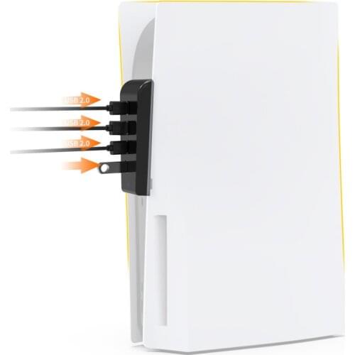 For Playstation 5 / PS 5 USB 2.0 HUB High-speed Transmission Extender HUB Converter USB Connection Splitter Game Accessories