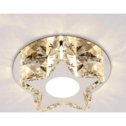 Crystal Corridor Led Ceiling Light Corridor Porch Hall Entrance Five Star Dining Room Lights Living Room Ceilling Lamp