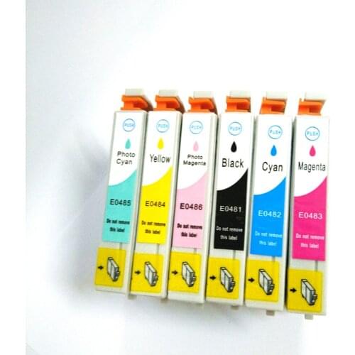 Einkshop T0481 - T0486 Ink Cartridge For Epson Stylus Photo R200 R220 R300 R300M R320 R340 RX500 RX600 RX620 RX640 Printer