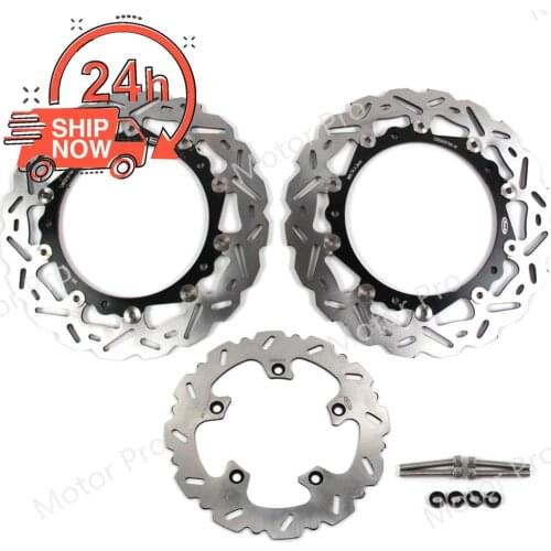 For Bmw R 1200 GS 2013 2014 Front Rear Brake Disc Disk Rotor Kit Motorcycle Accessories R1200GS R1200 1200GS 13 14 ABS BLACK