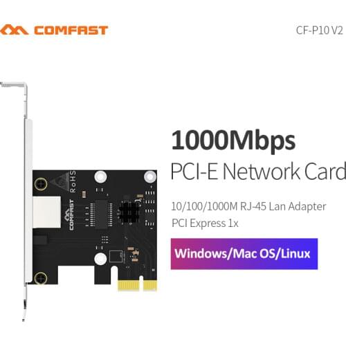 Comfast PC Computer 1000 Gigabit Ethernet PCI Express PCI-E Network Controller Card 10/100/1000Mbps RJ45 Lan Adapter Converter