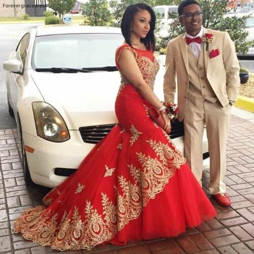 Red Evening Dress High Quality Mermaid Long Prom Party Formal Event Gown