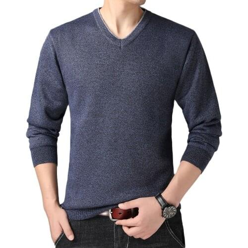 2021 New Fashion Brand V Neck Knit Woolen Sweaters For Men High Quality Autum Casual Jumper Winter Pullover Mens Clothing