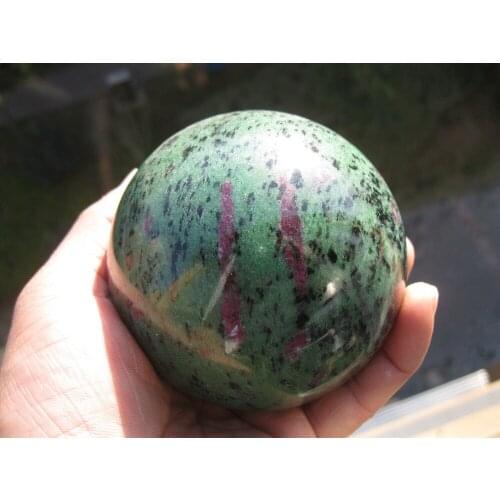 Natural Green Ruby Zoisite Gem Stone Crystal sphere healing 630g