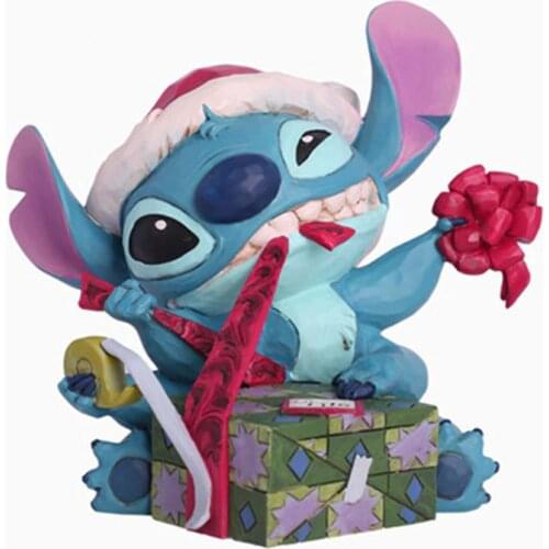 New Disney Stitch Hand-made Star Baby Stitch Resin Statue Hand-made Decoration Anime Christmas Gift AG2348