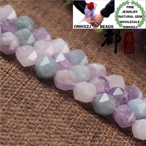 OMHXZJ Wholesale ZB253 5-6 7-8mm DIY Bracelet Necklace Jewelry Making Accessories Natural Stone Fine Lavender Quartz Cut Beads