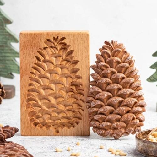 Carved Cookie Mold Handmade Stamps Biscuit Wooden Cake Fondant Press Stamp Embosser Cutter Cake Decor for DIY Muffin
