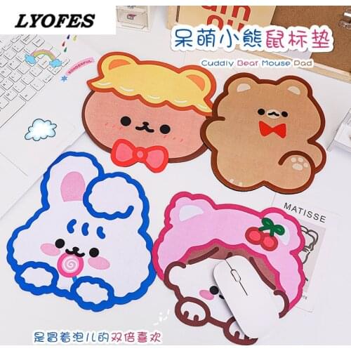 Cute Mouse Pad PC Computer Kawaii Desk Pad Kawaii Mouse Pad Gaming Writing Desk Mats Gamer Round Square Deskpad for Office Home