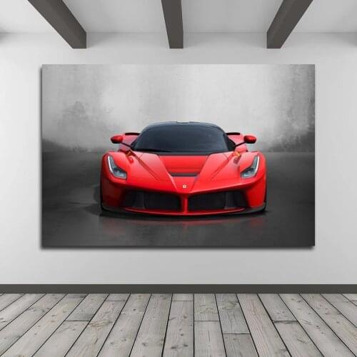 Modern Classic Red Sports Car Racing Cars Posters and Prints Canvas Paintings Wall Art Pictures for Living Room Decor (No Frame)