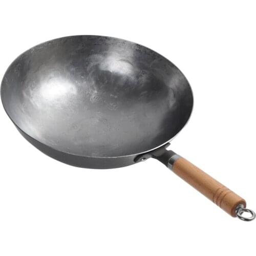 Old-fashioned wok wok household wok traditional handmade wok non-stick pan gas health uncoated