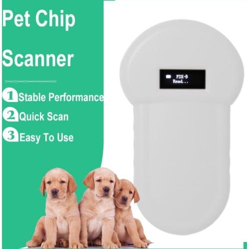 Pet ID Reader Animal Chip Digital Scanner USB Rechargeable Microchip Handheld Identification General Application for Cat Dog Hor