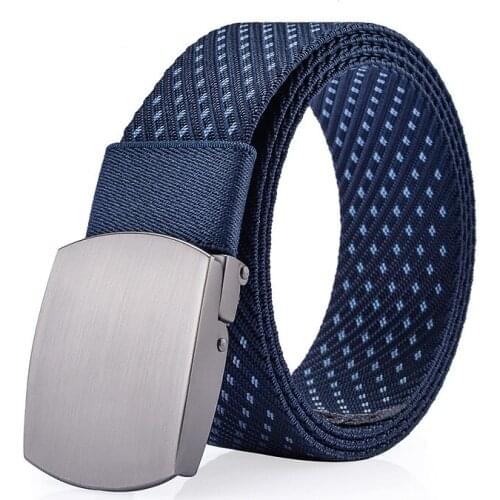 Military Equipment Tactical Belt Man Metal Buckle Thicken Canvas Belts for Men Waistband for Jeans NS10