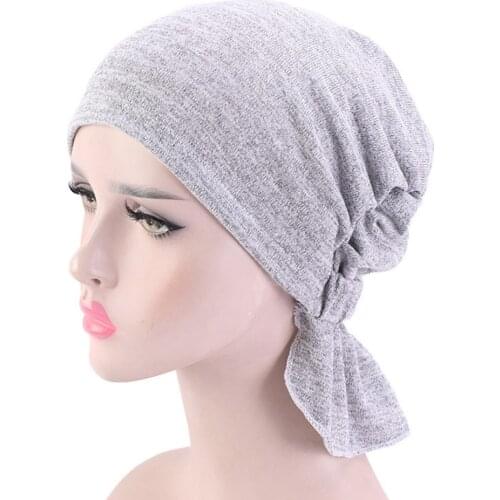 Women cotton elastic Turban elastic band headwrap chemotherapy cap nightcap