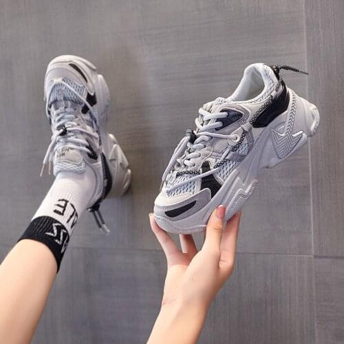Women Fashion Breathable Lace Up Casual Sneaker Shoes Students Running Shoe