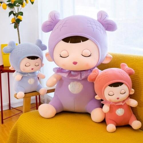 Zqswkl 35/50/65cm fish doll plush toy mermaid dolls childrens toys big stuffed animals for girls christmas birthday gift