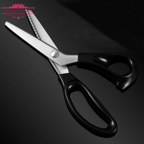 1 Set Stainless Steel Pinking Shear Tailor Scissor Zig-zag Dressmaking Fabric, Leather Photo Trimming Scissor DIY Craft Tool