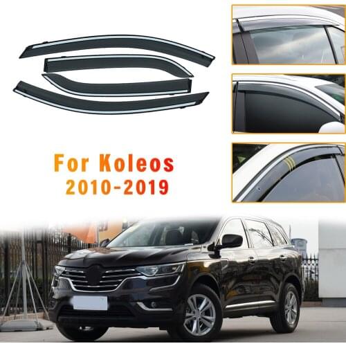 4PCS Car Window Sun Visor For RENAULT KELEOS 2010-2013 2014 2015 2016 2017 2018 2019 Smoke Window Deflectors Car Accessories
