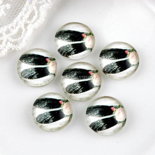 40PCS 12mm)/Round12mm 20mm 25mm 30mm Glass Cabochon DIY For jewelry finding Cameo Setting Dome Flat Back Beads-Dragonflys-91-15