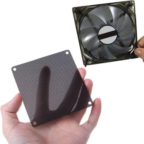 5PCS PVC Fan Dust Filter PC Dustproof Case Cuttable Computer 90mm Mesh Black