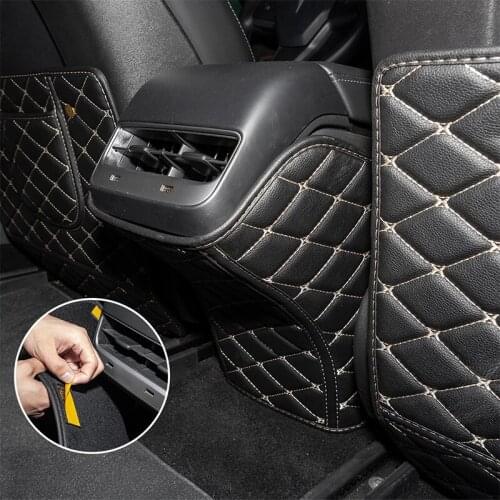 For Tesla Model 3 Accessories Seat Back Leather Anti Kick Pad Protector Waterproof Child Anti Dirty Protection Car 2020