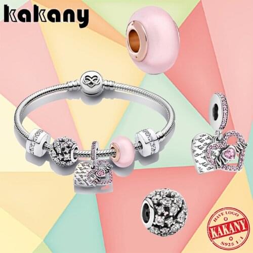 2021 New Mothers Day Series High Quality 925 Sterling Silver Yoyo My Heart Bracelet Set, Charming Diy Jewelry Gift For Ladies